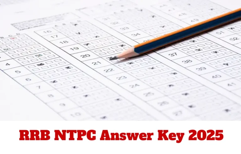 Railway NTPC Answer Key 2025