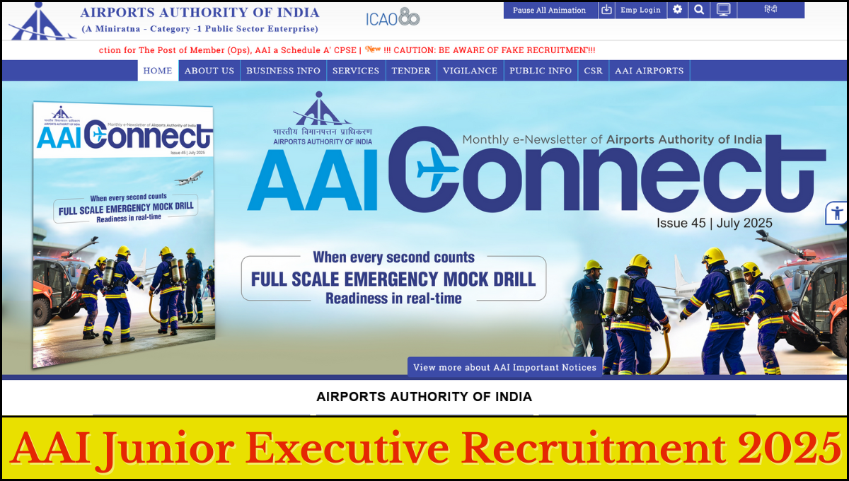 AAI Junior Executive Recruitment 2025