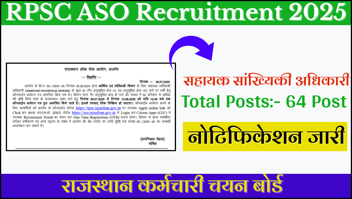 RPSC ASO Recruitment 2025